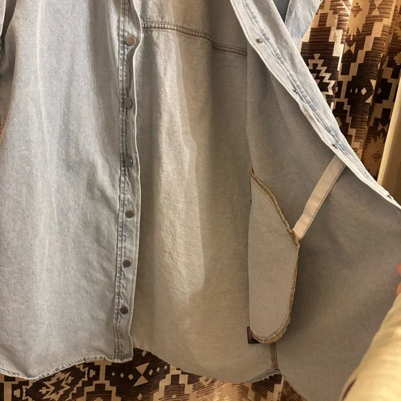 Steve Madden Size L Denim Dress, 100% Cotton - Picture 9 of 14